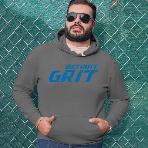 Detroit Grit Football Unisex Adult Hoodie, Soft Fleece, Graphic Pullover in Saudi Arabia