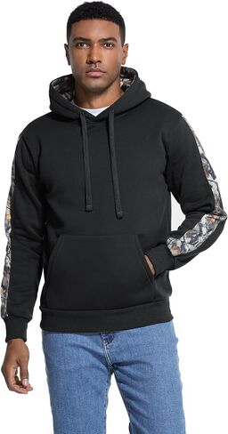 Leidowei Men's Camo Outfitter Fleece Hoodie Pullover Long Sleeve Casual Sweatshirt with Pocket in Kuwait