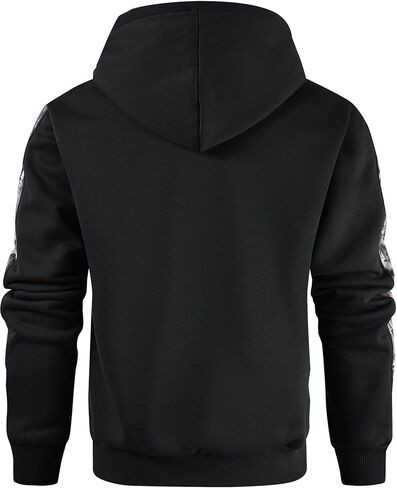 Leidowei Men's Camo Outfitter Fleece Hoodie Pullover Long Sleeve Casual Sweatshirt with Pocket in Kuwait