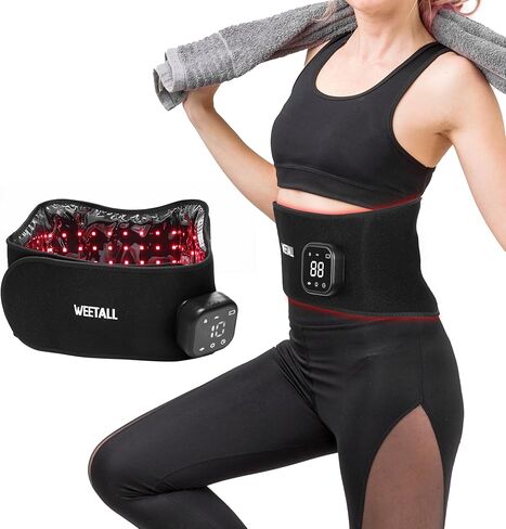 Cordless Red Light Therapy Belt: 5200mAh Rechargeable Infrared Light Therapy for Body with Vibration, FSA HSA Eligible, for Back, Waist, Shoulder Pain Relief, Portable Gift for Women Men in Kuwait