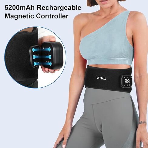 Cordless Red Light Therapy Belt: 5200mAh Rechargeable Infrared Light Therapy for Body with Vibration, FSA HSA Eligible, for Back, Waist, Shoulder Pain Relief, Portable Gift for Women Men in Kuwait
