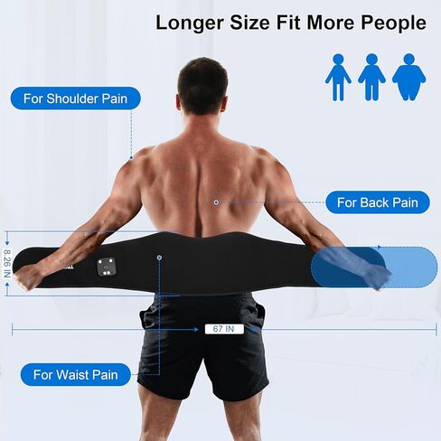 Cordless Red Light Therapy Belt: 5200mAh Rechargeable Infrared Light Therapy for Body with Vibration, FSA HSA Eligible, for Back, Waist, Shoulder Pain Relief, Portable Gift for Women Men in Kuwait