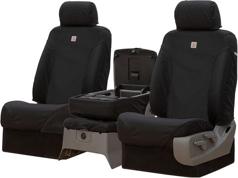 Covercraft Carhartt Super Dux SeatSaver Custom Seat Covers | SSC3456COBK | 1st Row 40/20/40 Bench Seat | Compatible with Select Chevrolet Silverado/GMC Sierra 1500/2500/3500 Models | Black in Saudi Arabia