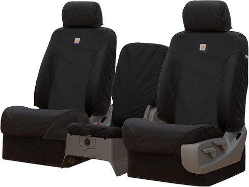 Covercraft Carhartt Super Dux SeatSaver Custom Seat Covers | SSC3456COBK | 1st Row 40/20/40 Bench Seat | Compatible with Select Chevrolet Silverado/GMC Sierra 1500/2500/3500 Models | Black in Saudi Arabia