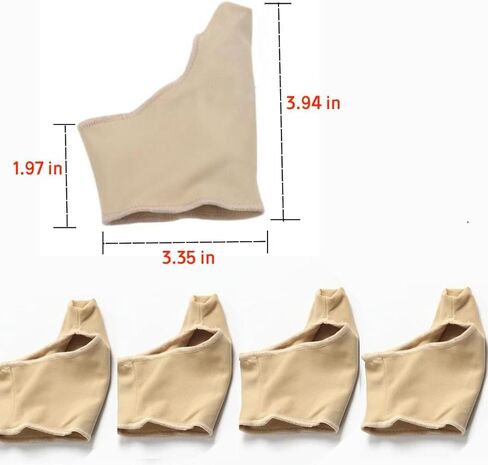 وسائد للقدم، وسائد لتصحيح الورم، مجموعة مصحح للورم وأكمام مريحة مع وسادات جل، تخفيف الورم، دعم الورم، للرجال والنساء، مجموعة من 4 قطع متوسطة الحجم، أسود/أصفر in Kuwait