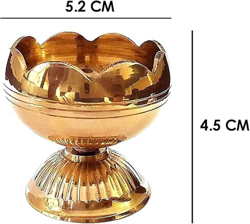 Craftsman Pure Virgin Brass Diwali Puja Jyoti Diya Indian Pooja Oil Lamp Dia Deepawali Diya/Oil Lamp/Candle Tea Light Holder/Diwali Decoration. Indian Gift Items (Pack of 2) in Saudi Arabia