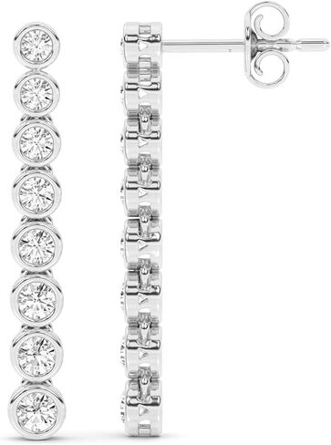 Dangling Diamond Earrings for Women | 10K Solid Gold Lab Grown Diamond Earrings | Ideal Gift for Her in Kuwait