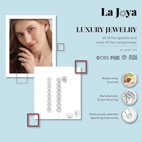 Dangling Diamond Earrings for Women | 10K Solid Gold Lab Grown Diamond Earrings | Ideal Gift for Her in Kuwait