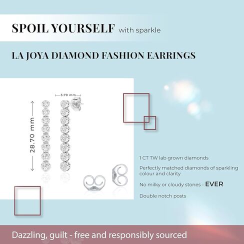 Dangling Diamond Earrings for Women | 10K Solid Gold Lab Grown Diamond Earrings | Ideal Gift for Her in Kuwait