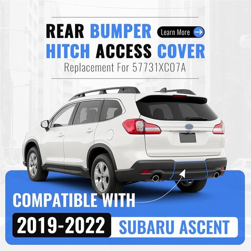 KUAFU Rear Bumper Hitch Cover Panel Compatible with 2019-2025 Subaru Ascent Access Cover Replacement for 57731XC07A PP Plastic in Saudi Arabia
