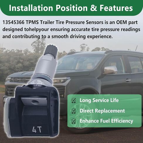 4 قطع TPMS أجهزة استشعار ضغط الإطارات لمقطورة 2019-2025 جي إم سي شيفروليه كاديلاك سييرا سيلفرادو سوبربان تاهو يوكون، يستبدل 13545366، 86803857، 84338125، 85110397، أجهزة استشعار مراقبة ضغط الإطارات in Saudi Arabia