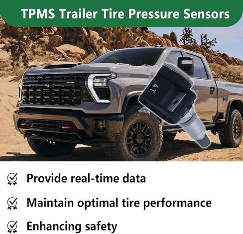 4 قطع TPMS أجهزة استشعار ضغط الإطارات لمقطورة 2019-2025 جي إم سي شيفروليه كاديلاك سييرا سيلفرادو سوبربان تاهو يوكون، يستبدل 13545366، 86803857، 84338125، 85110397، أجهزة استشعار مراقبة ضغط الإطارات in Saudi Arabia