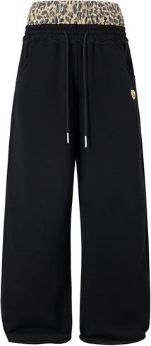 Aelfric Eden Baggy Wide Leg Sweatpants for Women Men Double Waist Camo Elastic Waisted Lounge Pants with Pockets in Saudi Arabia