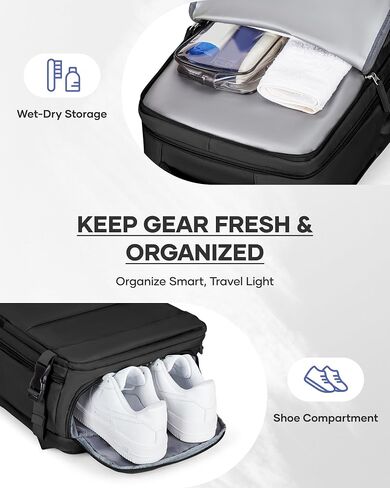 wepadre فراغ حقيبة الظهر السفر مع مضخة حقيبة السفر مع نظام فراغ سهلة Vac Pack حقائب الظهر Vacpack حقائب ضغط الظهر Mochila de Viaje Compresion al Vacio الأسود in Kuwait