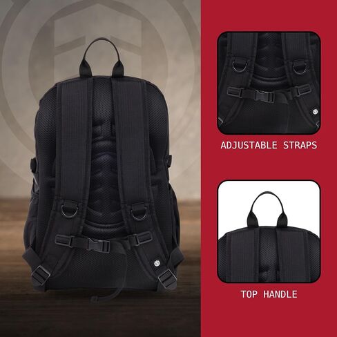 Element Backpack, Vertical Logo Skate Pack, Multi-Compartment Storage, Reflective Bungee Cord, Black in Saudi Arabia