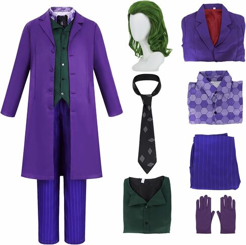 مجموعة أزياء الهالوين للبالغين للرجال باللون الأرجواني مع الملحقات in Kuwait