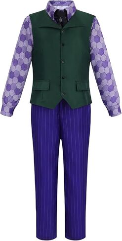 مجموعة أزياء الهالوين للبالغين للرجال باللون الأرجواني مع الملحقات in Kuwait