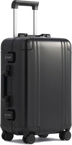 حقيبة ZERO Halliburton Classic Aluminium 3.0 International بدون سحاب، جانب صلب، أربع عجلات، أقفال مزلاج مزدوجة - TSA مقبولة، مقبض إرجاع تلقائي، مقسم داخلي، 22 بوصة، 33 لتر، فضي in Saudi Arabia