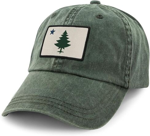 Vintage Maine Flag Washed Dad Hat in Saudi Arabia