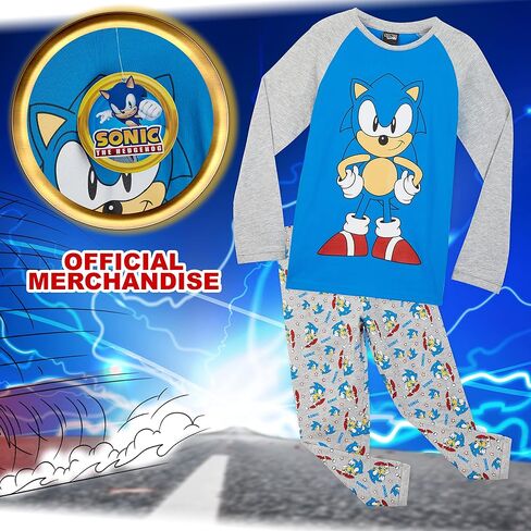 Sonic The Hedgehog Clothing Set for Boys Knuckles Shadow Tails 2 Pcs Lounge Set in Saudi Arabia