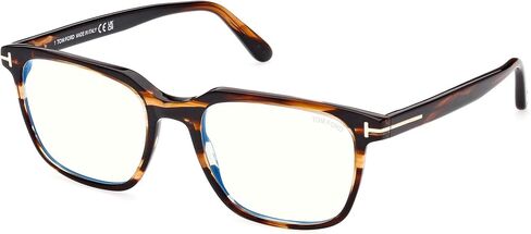 Eyeglasses Tom Ford FT 5818 -B 050 Shiny Striped Brown,"t" Logo/Blue Block Le in Saudi Arabia