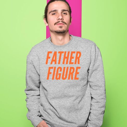 Father Figure Adult Crewneck Sweatshirt, Soft Fleece, Graphic Pullover in Saudi Arabia