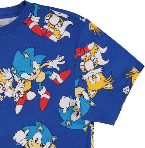 تي شيرت SEGA Sonic The Hedgehog الرجالي - أسرع شيء على قيد الحياة - The Blur Blur - تي شيرت رسمي مطبوع بالكامل in Saudi Arabia