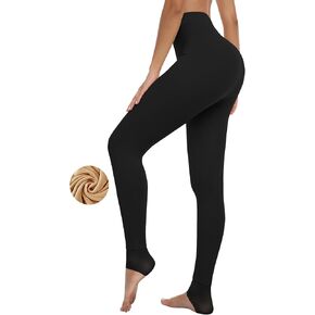 دوكومو صوف مبطن الجوارب للنساء جوارب طويلة حرارية شتاء دافئ وهمية شفافة الجوارب عالية الخصر طماق سميكة in Kuwait