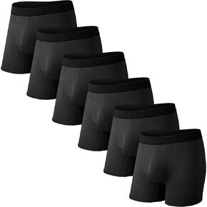 ملابس داخلية بوكسر للرجال مكونة من 6 قطع بدون ركوب، بدون علامات، ملابس داخلية ناعمة قابلة للتنفس ماصة للرطوبة للرجال in Kuwait