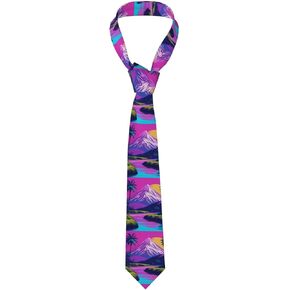 many coconut trees Picture Men's Necktie - Silk Tie for Men, Fashion for Business, Weddings, Parties, and as a Gift (57X3.1 Inch, Easy Care) in Saudi Arabia