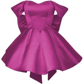 Satin Homecoming Dresses for Teens Off Shoulder Short HOCO Dresses with Bow in Saudi Arabia