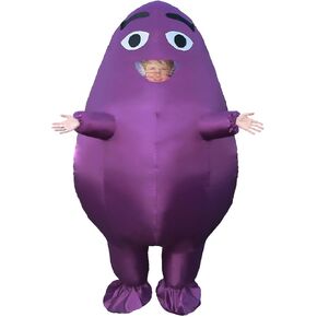 Grimace Costume Purple Grimace Inflatable Costume Suit for Adults and Kids - Perfect for Parties and Halloween in Saudi Arabia