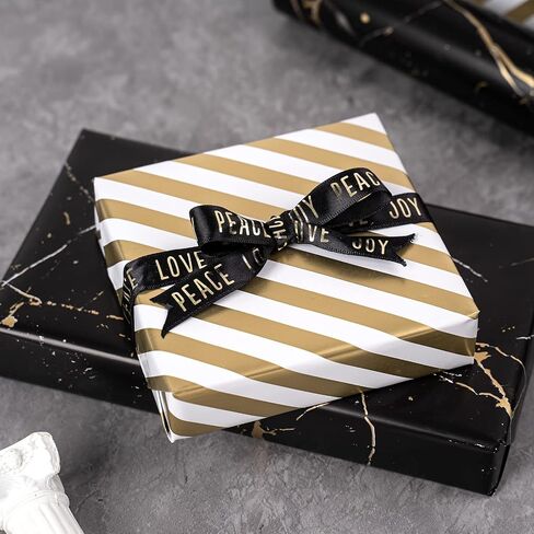 WRAPAHOLIC Wrapping Paper Roll - 24 Inch X 100 Feet Jumbo Roll Stars with Gold Foil Design, Perfect for Wedding, Birthday, Holiday, Baby Shower and More Occasions in Saudi Arabia