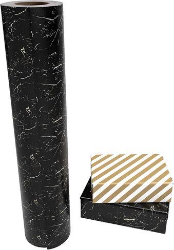 WRAPAHOLIC Wrapping Paper Roll - 24 Inch X 100 Feet Jumbo Roll Stars with Gold Foil Design, Perfect for Wedding, Birthday, Holiday, Baby Shower and More Occasions in Saudi Arabia