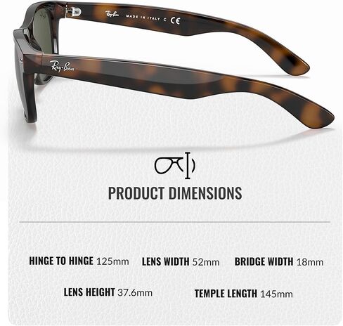 نظارات شمسية Ray-Ban RB2132 NEW WAYFARER CLASSIC مربعة الشكل للرجال والنساء مع مجموعة نظارات RAYBAN الرسمية in Saudi Arabia