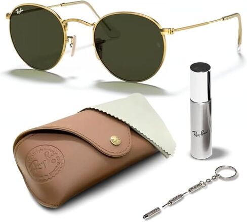 نظارات شمسية راي بان RB3447 معدنية مستديرة الشكل للرجال والنساء مع مجموعة نظارات RAYBAN الرسمية in Kuwait