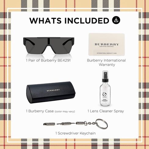 BURBERRY BE4291 Rectangle Shape Nylon Sunglasses with Luxury Eyewear Kit in Saudi Arabia