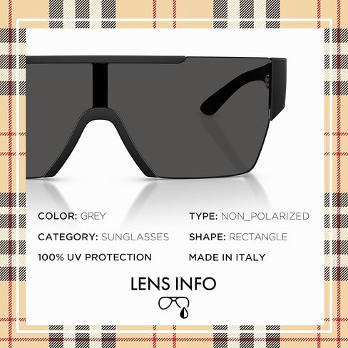 BURBERRY BE4291 Rectangle Shape Nylon Sunglasses with Luxury Eyewear Kit in Saudi Arabia
