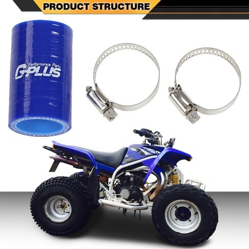 High Temp Rubber Exhaust Clamp Compatible with Yamaha YFS 200 1"ID Blue in Saudi Arabia
