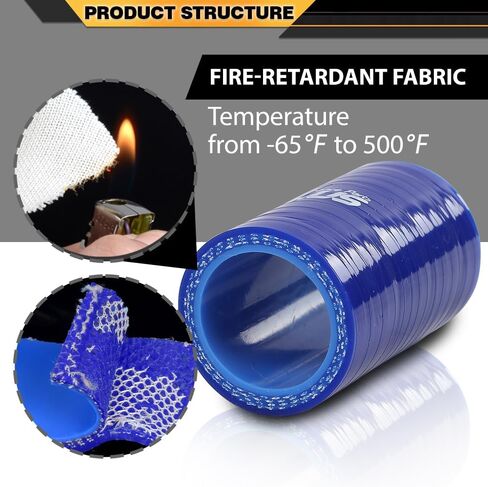 High Temp Rubber Exhaust Clamp Compatible with Yamaha YFS 200 1"ID Blue in Saudi Arabia