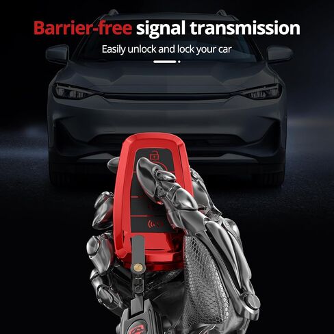 لغطاء Ford Key Fob مع سلسلة مفاتيح. لا توجد حاجة إلى براغي للتركيب. متوافق مع Ford Fusion Mustang F150 Edge Explorer وLincoln MKZ MKC MKX (رمادي مطفأ اللمعة، الموديل 2) in Kuwait
