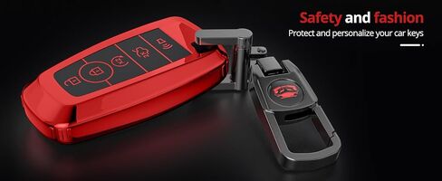 لغطاء Ford Key Fob مع سلسلة مفاتيح. لا توجد حاجة إلى براغي للتركيب. متوافق مع Ford Fusion Mustang F150 Edge Explorer وLincoln MKZ MKC MKX (رمادي مطفأ اللمعة، الموديل 2) in Kuwait