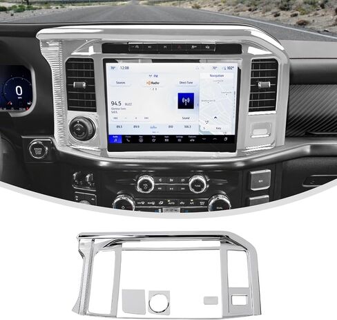 Linskip Dash Board Information Screen Trim Compatible with Ford F150 2021 2022 2023 2024 2025+, Air Vent Covers for 21+ F150 Interior Accessories Carbon Fiber Black in Saudi Arabia