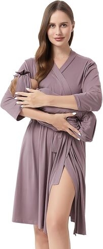 Galabloomer Flower Maternity Robe and Baby Receiving Blanket, Matching Mommy Labor Delivery Robe and Swaddle Set in Saudi Arabia