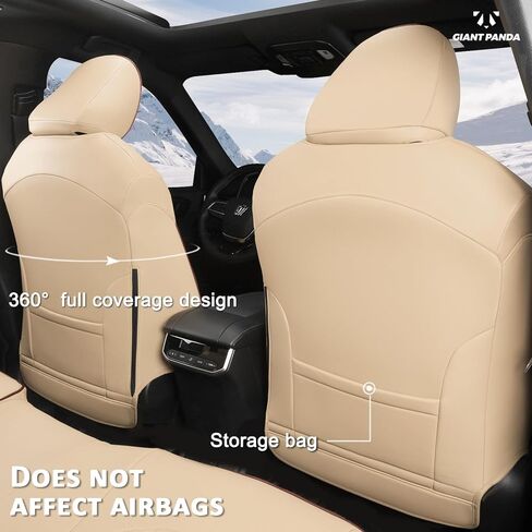 GIANT PANDA Customized Full Set Car Seat Covers Fit for Toyota Highlander L/LE/XLE/Limited/Hybrid 2020 2021 2022 2023 2024 Three-Row Model, 8 Seats, Faux Leather - (Grey Gray) in Kuwait