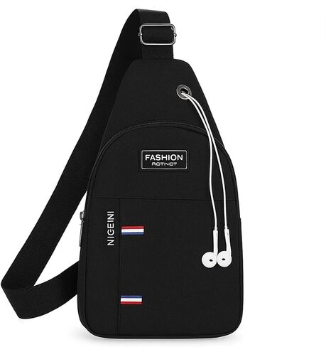 Double Layer Crossbody Bags for Women Men Shoulder Backpack Messenger Phone Bag Handbag Chest Pack for Hiking Travel Camping in Saudi Arabia