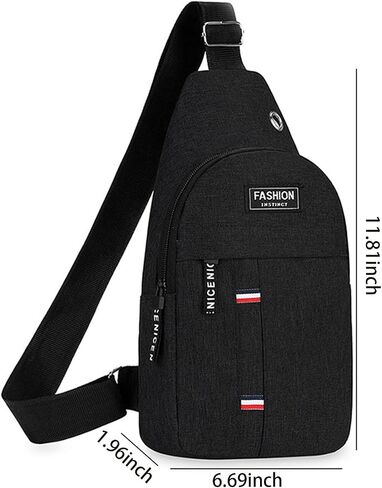 Double Layer Crossbody Bags for Women Men Shoulder Backpack Messenger Phone Bag Handbag Chest Pack for Hiking Travel Camping in Saudi Arabia