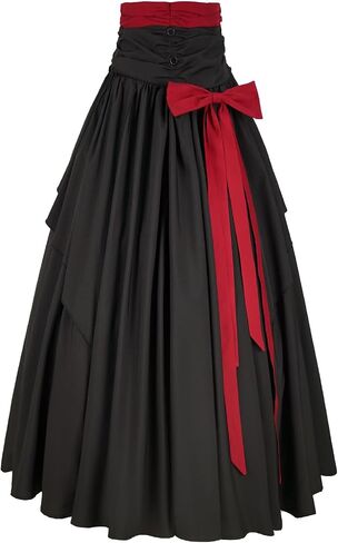 Women's Victorian Vintage Skirt Renaissance Medieval Pirate Peasant Maxi Elastic High Waist Skirts in Kuwait