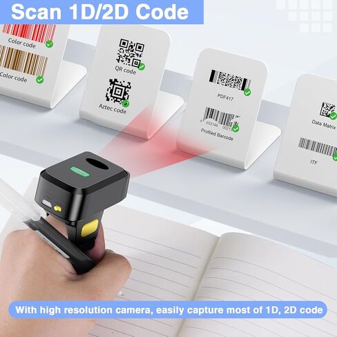 Wireless Barcode Scanner with Stand, Compatible with Bluetooth,2.4GHz Wireless & Wired Connection All in one for Computer POS Warehouse Inventory Library in Kuwait