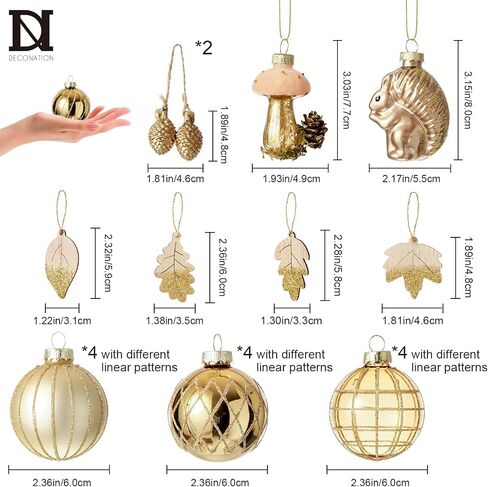 DN DECONATION 12PCS Fall Tree Decorations Felt Ornaments, Felt Pinecones Leaves Mini Pumpkins Ornament Set for Small Tree Thanksgiving Harvest Autumn Fall Hanging Decor in Saudi Arabia